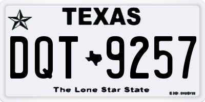 TX license plate DQT9257
