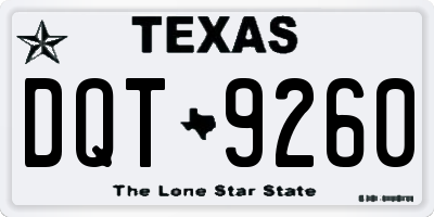 TX license plate DQT9260
