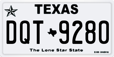 TX license plate DQT9280