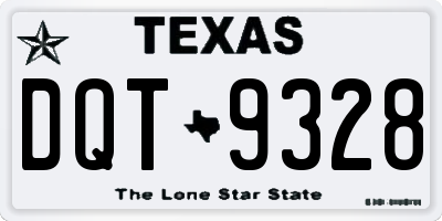 TX license plate DQT9328