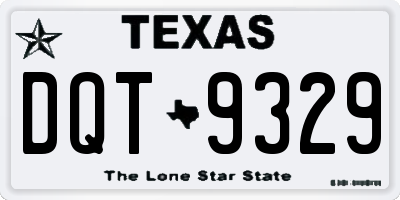 TX license plate DQT9329