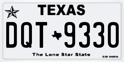 TX license plate DQT9330