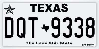 TX license plate DQT9338