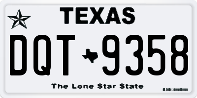 TX license plate DQT9358
