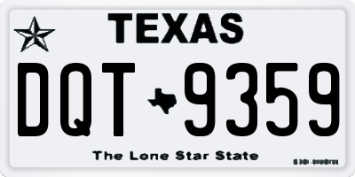 TX license plate DQT9359