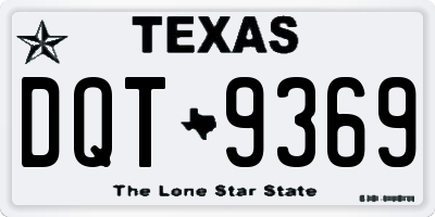 TX license plate DQT9369