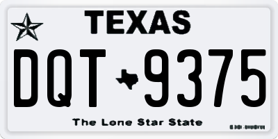 TX license plate DQT9375