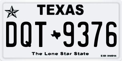 TX license plate DQT9376
