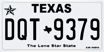 TX license plate DQT9379