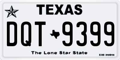 TX license plate DQT9399