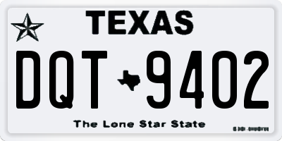 TX license plate DQT9402