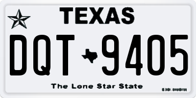 TX license plate DQT9405