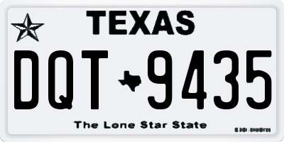 TX license plate DQT9435