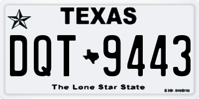 TX license plate DQT9443
