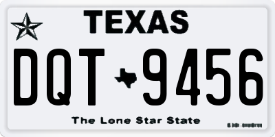 TX license plate DQT9456