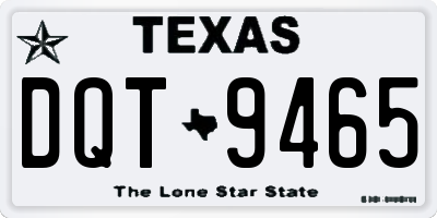 TX license plate DQT9465