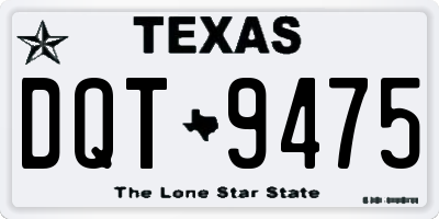 TX license plate DQT9475