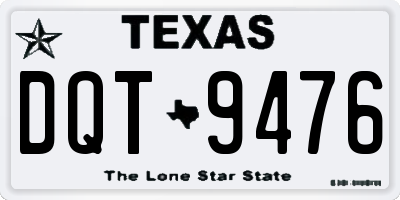 TX license plate DQT9476