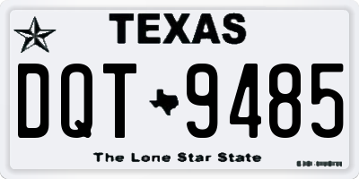 TX license plate DQT9485