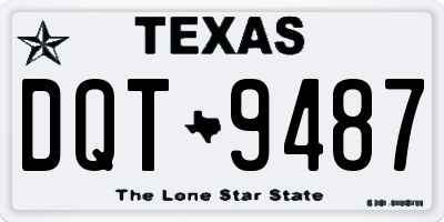 TX license plate DQT9487