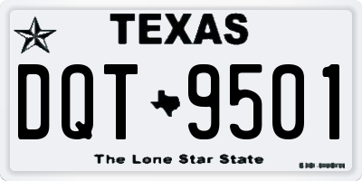 TX license plate DQT9501