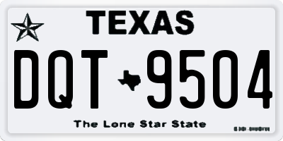 TX license plate DQT9504