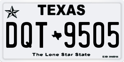 TX license plate DQT9505