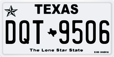 TX license plate DQT9506