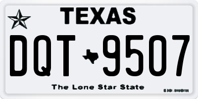 TX license plate DQT9507