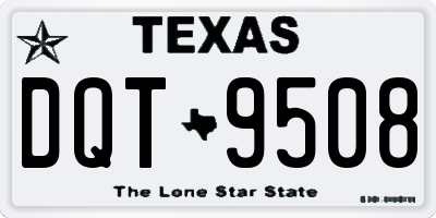 TX license plate DQT9508