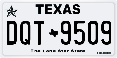 TX license plate DQT9509