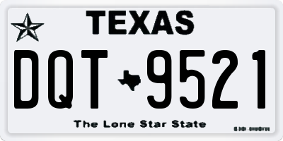 TX license plate DQT9521