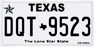 TX license plate DQT9523