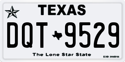TX license plate DQT9529