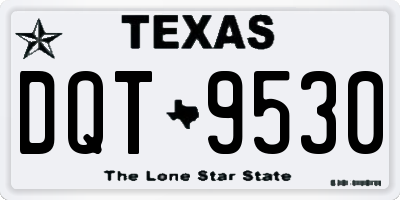 TX license plate DQT9530