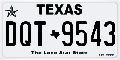 TX license plate DQT9543