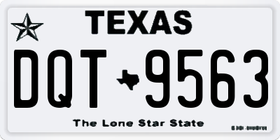 TX license plate DQT9563