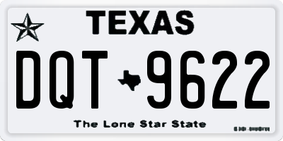TX license plate DQT9622