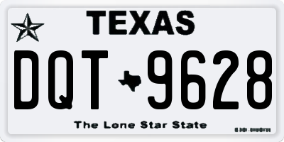 TX license plate DQT9628