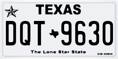 TX license plate DQT9630