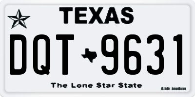 TX license plate DQT9631