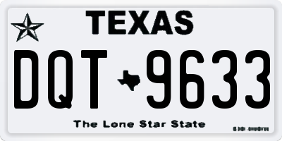 TX license plate DQT9633