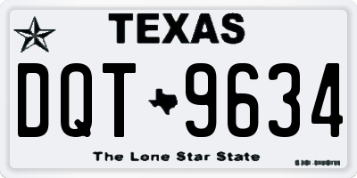 TX license plate DQT9634