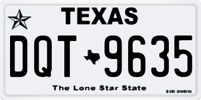 TX license plate DQT9635