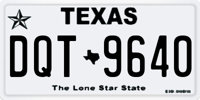 TX license plate DQT9640