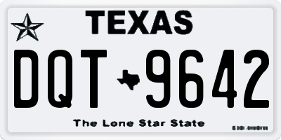 TX license plate DQT9642