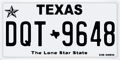 TX license plate DQT9648
