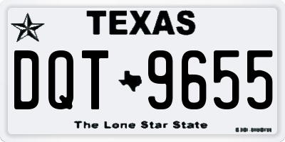TX license plate DQT9655