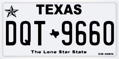 TX license plate DQT9660