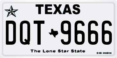 TX license plate DQT9666